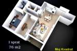 Trosoban stan, Pančevo, prodaja, 76m2, 114000e, id977065